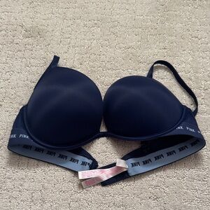 PINK Victoria's Secret Navy Double Push up Bra